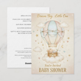 Dream Big, Little One – Baby Shower  招待状