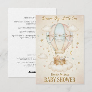Dream Big, Little One – Baby Shower  招待状