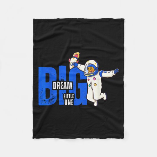 Dream Big, Little One - Insrational Quote Gift For フリースブランケット (正面)