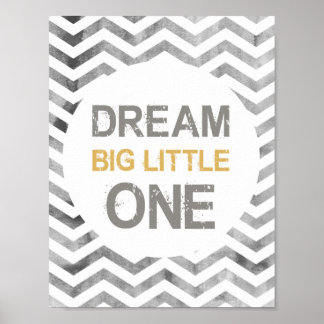 Dream big little one, Safari, Boy's room poster ポスター