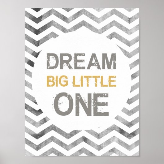 Dream big little one, Safari, Boy's room poster ポスター (正面)