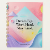 Dream Big Motivational Notebook – Inspirational Qu プランナー手帳 (正面)