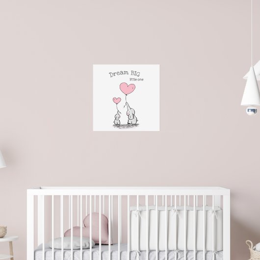 Dream Big Nursery Wall Art ポスター (子ども部屋2)