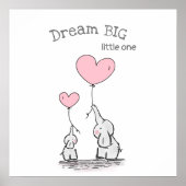 Dream Big Nursery Wall Art ポスター (正面)