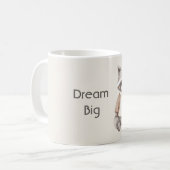 Dream Big Raccoon コーヒーマグカップ (正面左)