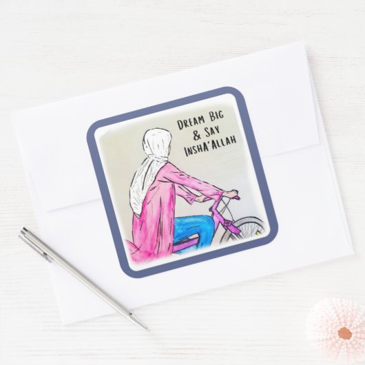 Dream Big & Say InshaAllah – ステッカー (封筒)