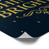 Dream Big Shine Bright Poster | Inspirational Art ポスター (角)