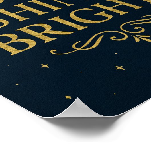 Dream Big Shine Bright Poster | Inspirational Art ポスター (角)