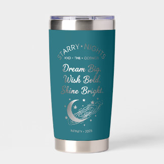 Dream Big, Shine Bright, Teal Insulated Tumbler 保温保冷タンブラー