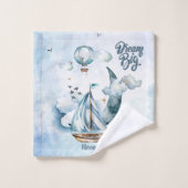 Dream Big Ship in the海カスタマイズ バスタオルセット (ウォッシュタオル)