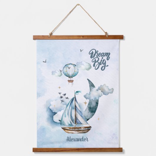 Dream Big Ship in the海カスタマイズ 吊り下げ型タペストリー (正面)