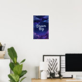 Dream Big Starry Night Quote ポスター (ホームオフィス)