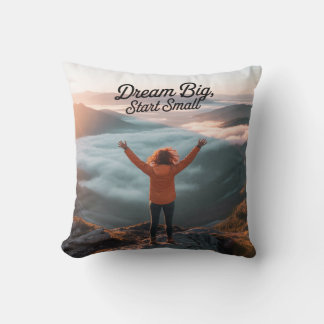 Dream Big, Start Small – Inspirational Sunrise Mou クッション