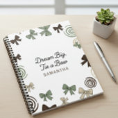 Dream Big, Tie a Bow Notebook with name ノートブック