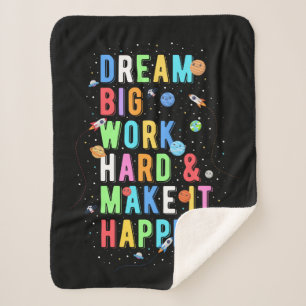 Dream Big Work懸命&実現 シェルパブランケット
