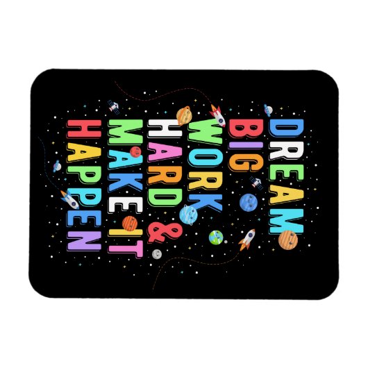 Dream Big Work懸命&実現 マグネット (横)