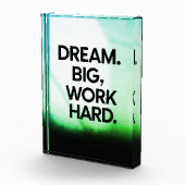 Dream Big Work Hard | Minimalist Motivational Wall フォトブロック (右)