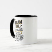 Dream Big Work Hard Stay Focused Mug | Motivationa マグカップ (正面左)