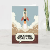 "Dream Big, Work Hard" Success Motivational Card カード (正面)