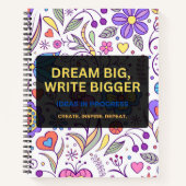 Dream Big, Write Bigger – Inspirational ノートブック (正面)