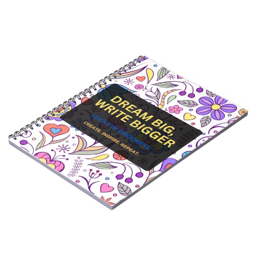 Dream Big, Write Bigger – Inspirational ノートブック (左側)