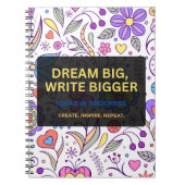 Dream Big, Write Bigger – Inspirational ノートブック (正面)