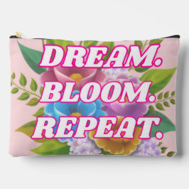 Dream Bloom Repeat Floral Motivational CosmeticBag アクセサリーポーチ