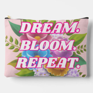 Dream Bloom Repeat Floral Motivational CosmeticBag アクセサリーポーチ