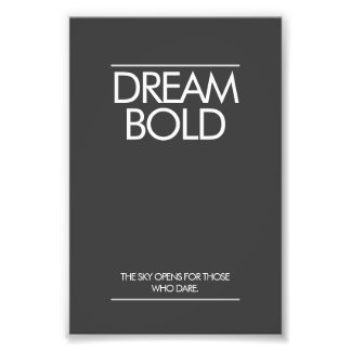 "Dream Bold」ミニマリストオフィス ポスター