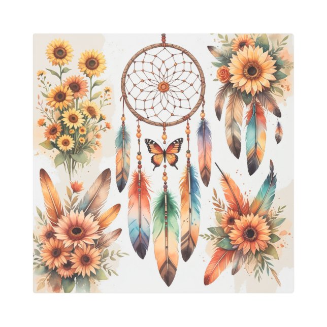 dream catcher メタルプリント (正面)