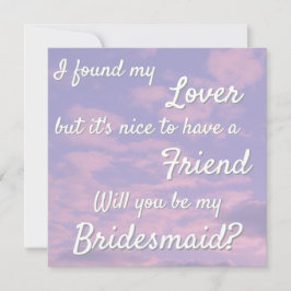 Dream Clouds Lover Bridesmaid Proposal Card サンキューカード