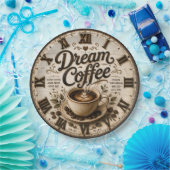 Dream Coffee Rustic Farmhouse Bar Kitchen Decor ペーパープレート (パーティー)