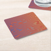 Dream Flow l Abstract Trippy Pattern - No. 01 スクエアペーパーコースター (アングル)