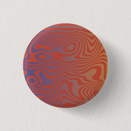 Dream Flow l Abstract Trippy Pattern - No. 01 缶バッジ (正面)