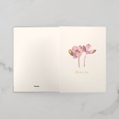 Dream Flowers in Love – RomanticFantasy Nature  箔グリーティングカード (外側レイダウン)