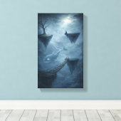 Dream Fracture – Surreal Ocean Canvas Art キャンバスプリント (インサイチュ (ウッドフロア))