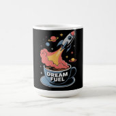 Dream Fuel Graphic: Rocket Launching from Coffee  コーヒーマグカップ (中央)