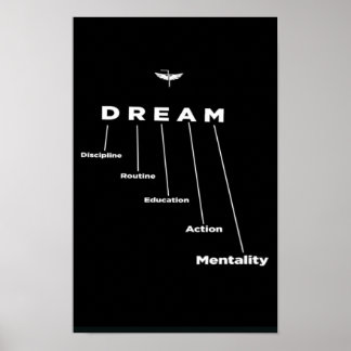 DREAM, gift for enterprenures, motivational Poster ポスター
