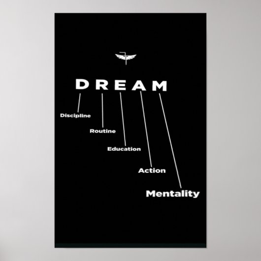 DREAM, gift for enterprenures, motivational Poster ポスター (正面)