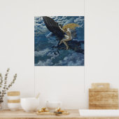 “Dream Idyll - A Valkyrie” by Edward Robert Hughes ポスター (キッチン)