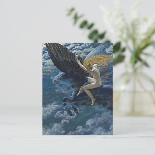 “Dream Idyll - A Valkyrie” by Edward Robert Hughes ポストカード (スタンド正面)