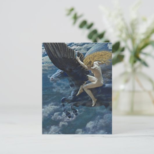 “Dream Idyll - A Valkyrie” by Edward Robert Hughes ポストカード (スタンド正面)