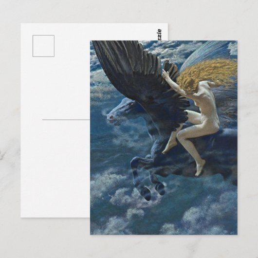 “Dream Idyll - A Valkyrie” by Edward Robert Hughes ポストカード (正面/裏面)