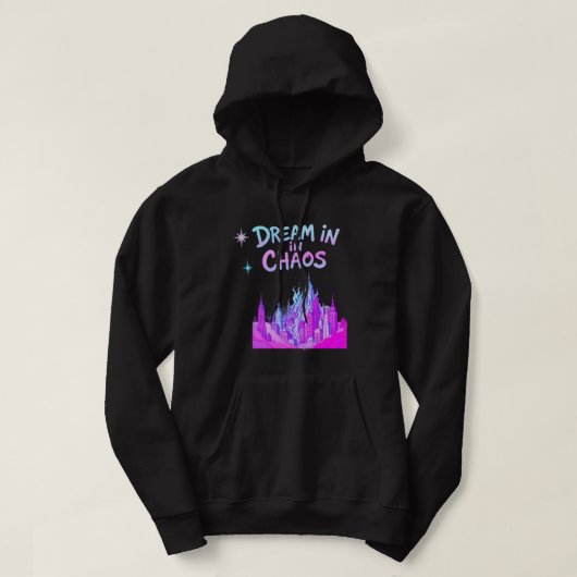 Dream in Chaos – Surreal Cityscape Hoodie パーカ (デザイン正面)