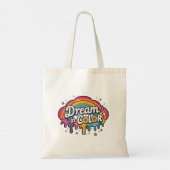 Dream in Color | 虹色ポジティブ名言 トートバッグ (裏面)