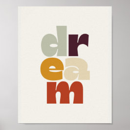 Dream in retro color style ポスター