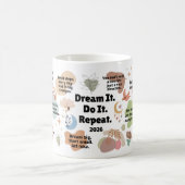 Dream It. Do It. Repeat. 2026 Motivation Quotes コーヒーマグカップ (中央)