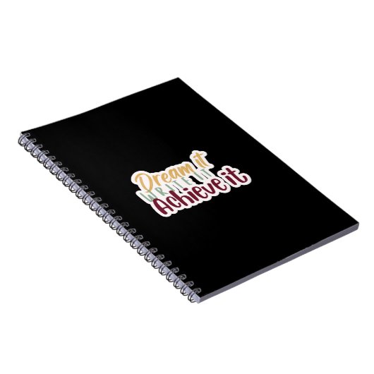 Dream It Write It Achieve It Notebook ノートブック (右側)