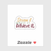 Dream It Write It Achieve It Sticker シール (シート)