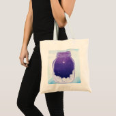 Dream Jar Tote Bag – Minimal Night Sky トートバッグ (正面(商品))